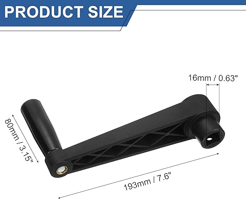 Miniatura 11 de uxcell Mango de máquina giratorio de 0.394 x 4.134 in (diámetro x L), mango de manivela de torno universal para máquina de molienda de torno