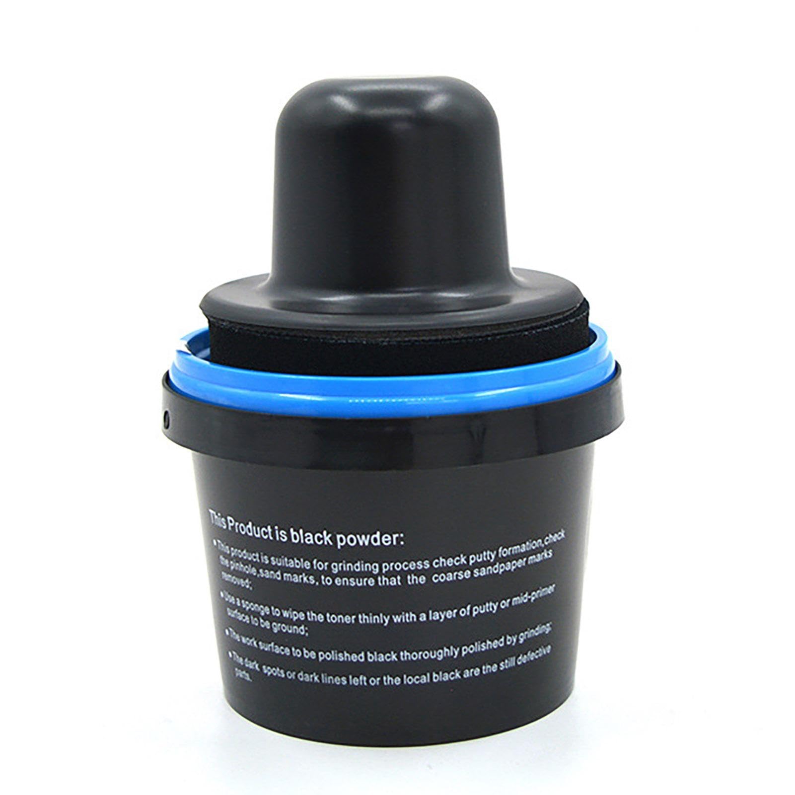 Auto Body Guide Coat Powder, Black Guide Coat Powder, Polvo de lijado prueba de fugas, herramienta portátil fácil de usar, polvo de pintura en seco multiusos para pulir madera