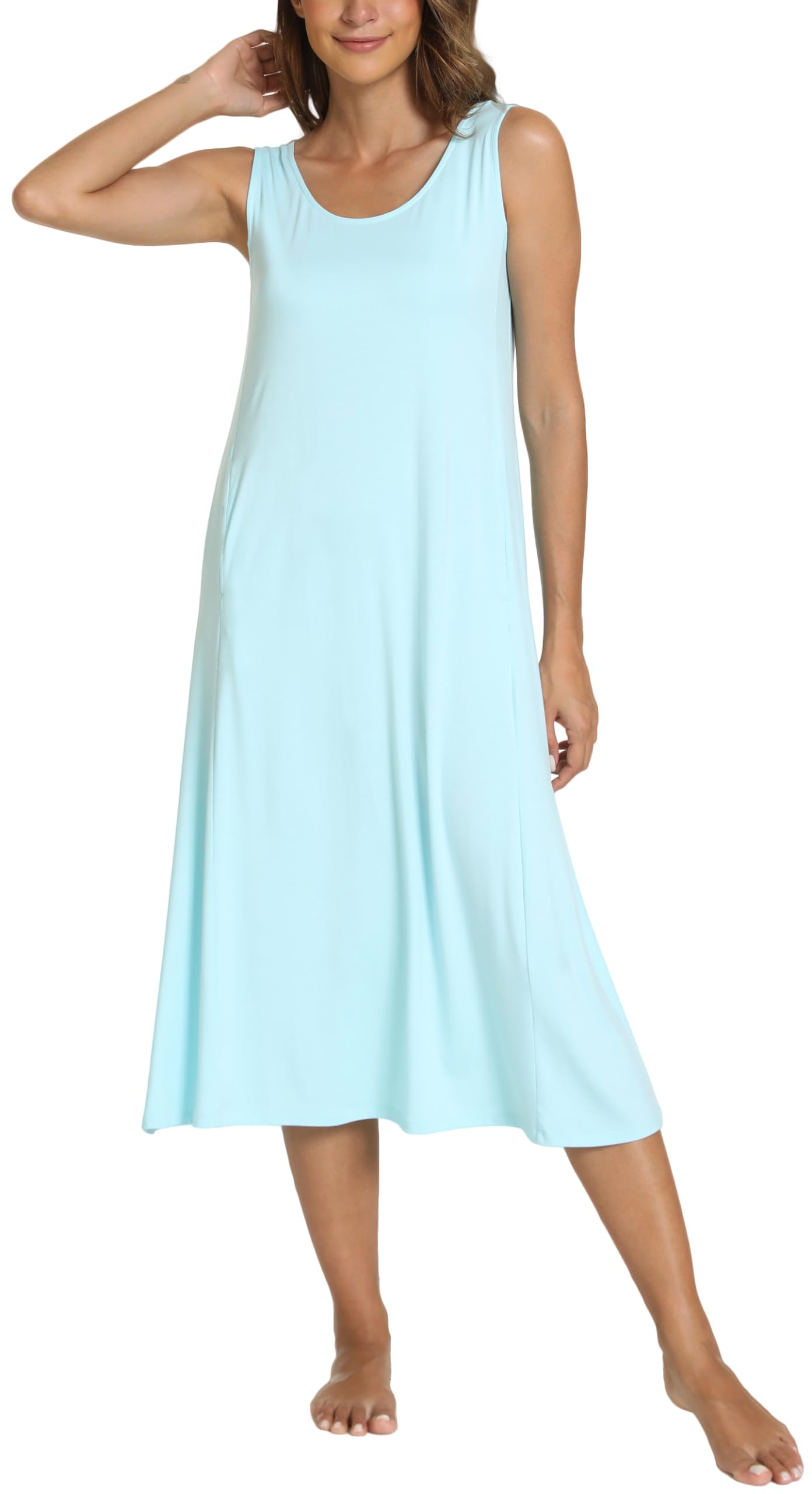 GYS Sleeveless Nightgown with Pockets