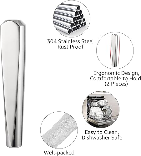 Miniatura 3 de Hgkeke 2 unids manija de grifo de cerveza todo 304 acero inoxidable barril grifo mango estándar 38 "hilo americano barril cerveza grifo manijas para