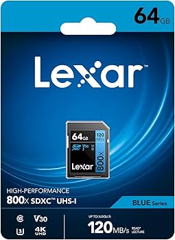 CFカード Lexar Professional 800x 64GB Amazon.com: Lexar 64GB High-Performance 800x UHS-I SDXC Memory