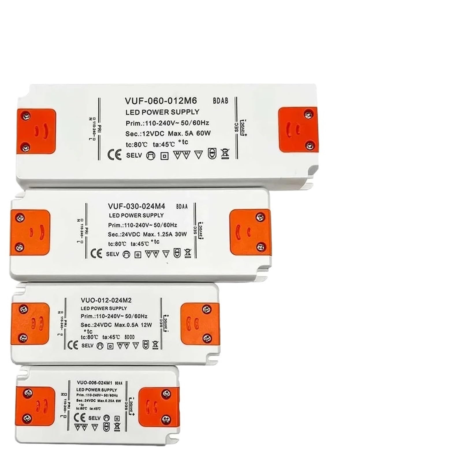 Alimentation LED ultra-mince DC 12V/24V for éclairage, transformateur, adaptateur secteur 6W/12W/30W/60W, AC180-260V, for ruban LED(12W,12V)