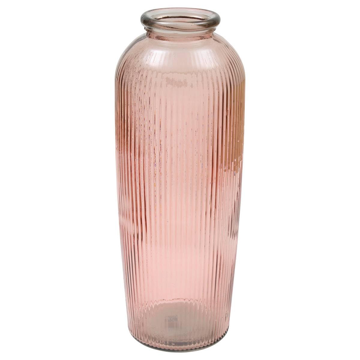 Vase en verre recyclé rose Luz Atmosphera 72 cm pour déco de salon bohème