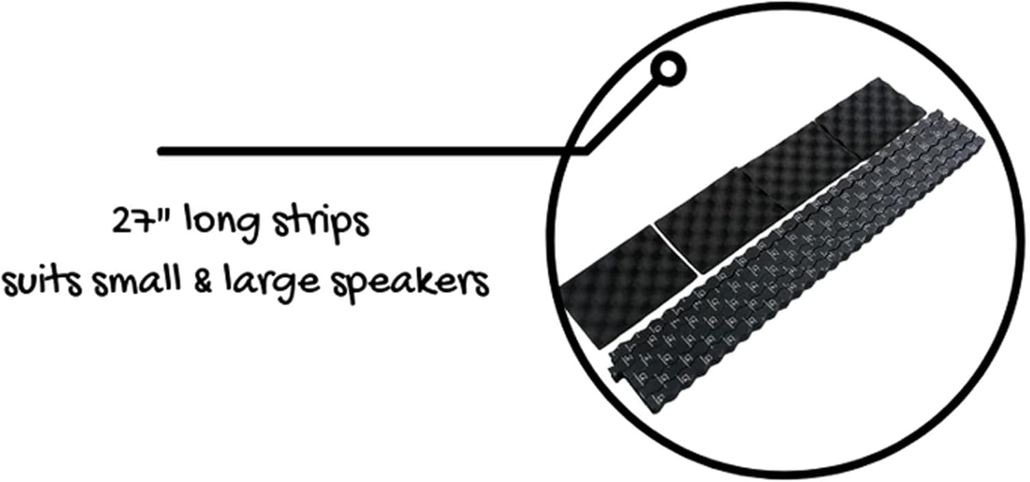 Soundskins SSK-SSPROSK-Rings Complete 4 Speaker Sound Deadening Kit - Triple Layer Mats, Closed Cell Strips and Wavy Pads - Fits 6x9 and Smaller