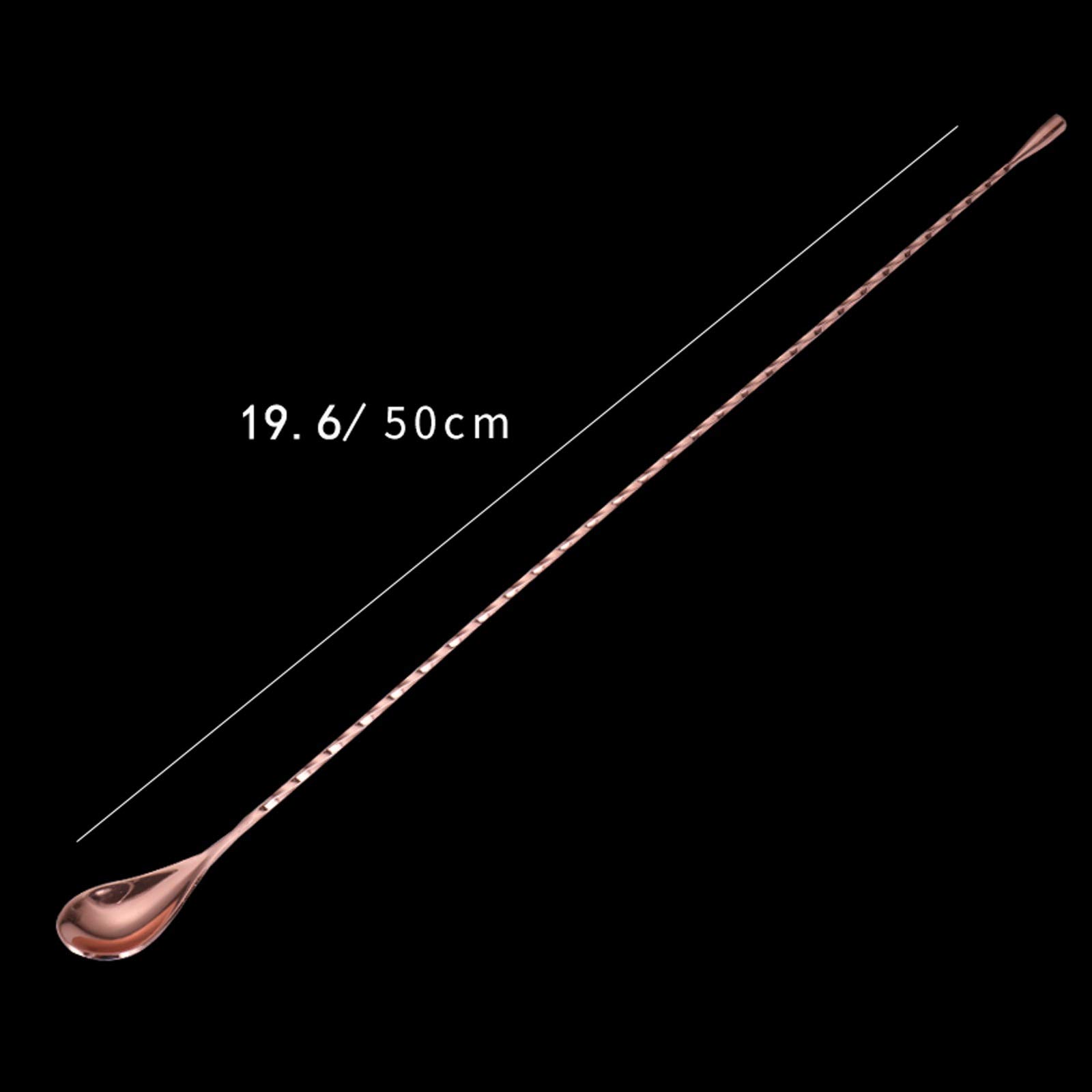 GLigeT Cucharas de Sopa 4 Uds Cuchara mezcladora Cuchara de Mango Largo Cuchara mezcladora de cóctel de Acero Inoxidable Cuchara agitadora de Camarero Mango en Espiral para el hogar y la Cocina
