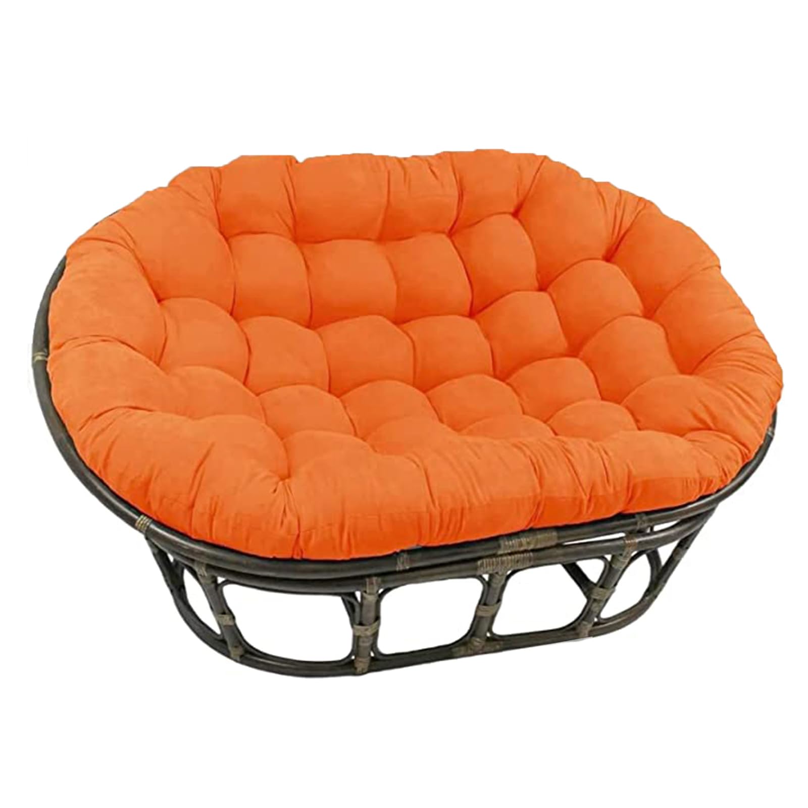 Papasan Chair Cushion Pad for Double Papasan and Egg Chairs, Oversized Waterproof Outdoor Cushion with Ties