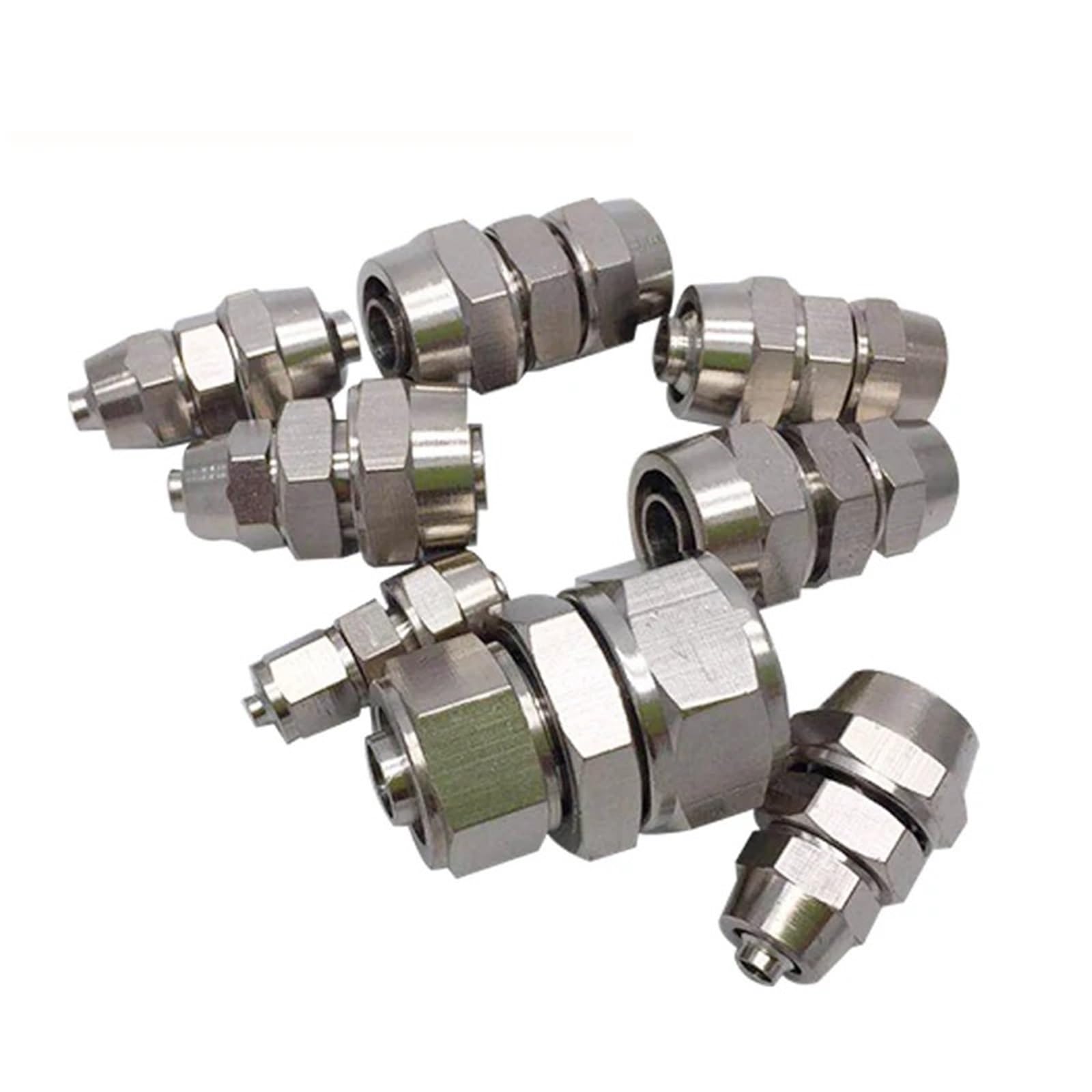 PG Kupfer Nickel Pneumatische Luft Schnell Anschluss for Schlauch Rohr OD 4M 6 8 10 12 MM Schnelle Joint Verbindung 1Pcs(PG 6-10)