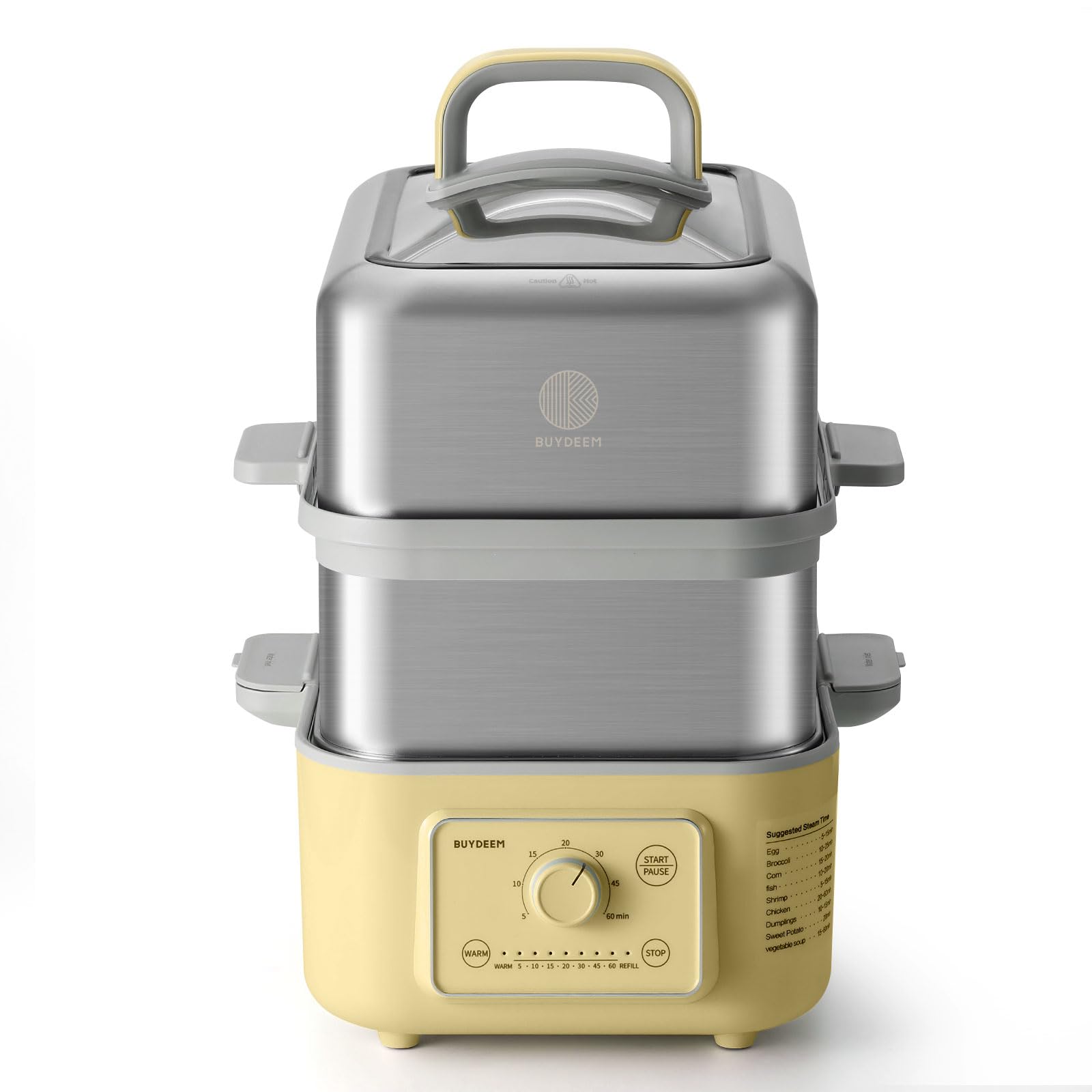 BUYDEEM G52 10.6Qt Electric Food Steamer for Cooking, Mellow Yellow