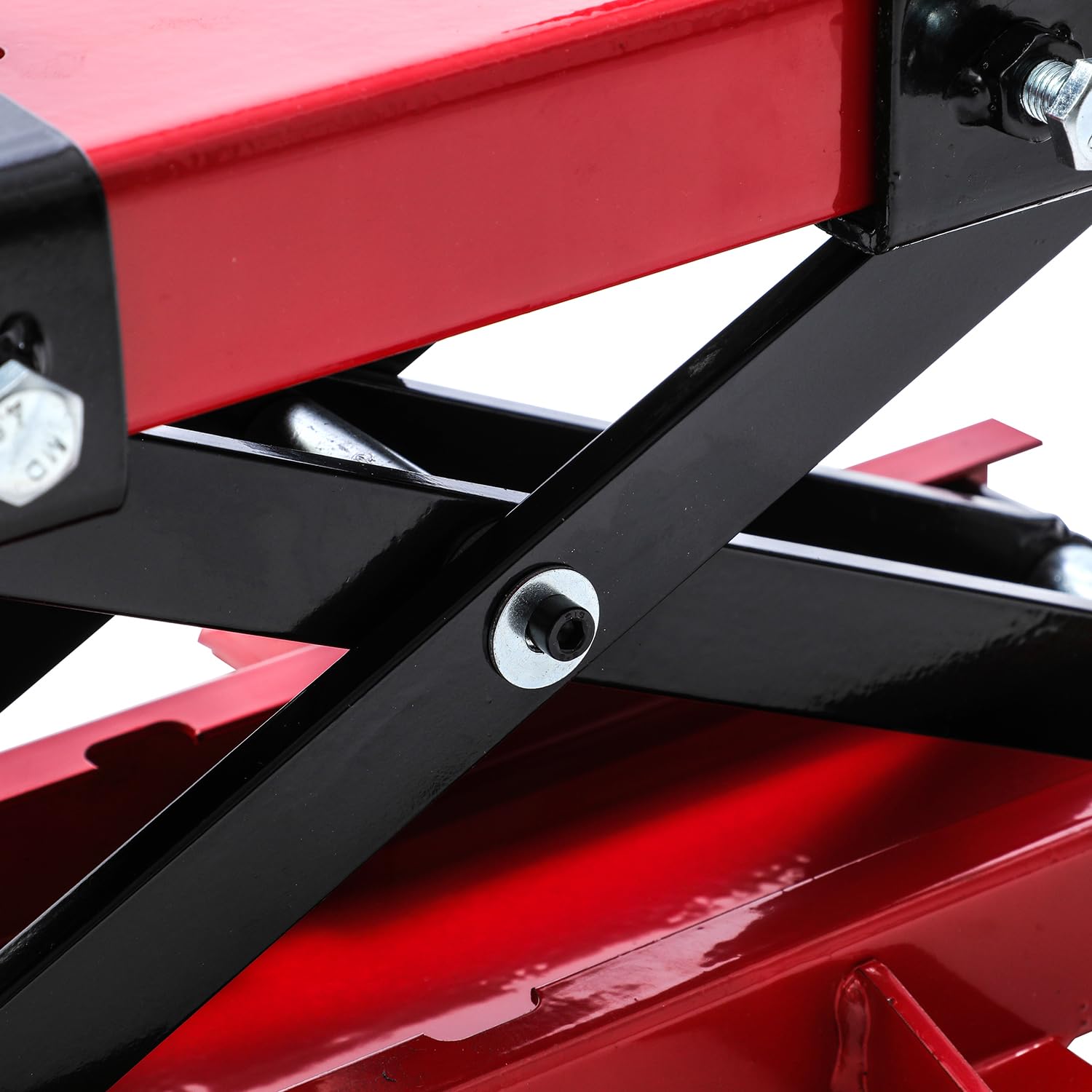 TOPWAY Cavalletto Alzamoto Cric Ponte Sollevatore Moto capacità Max 500 kg Altezza Regolabile 9,5cm - 40cm per Riparazioni Officina Garage