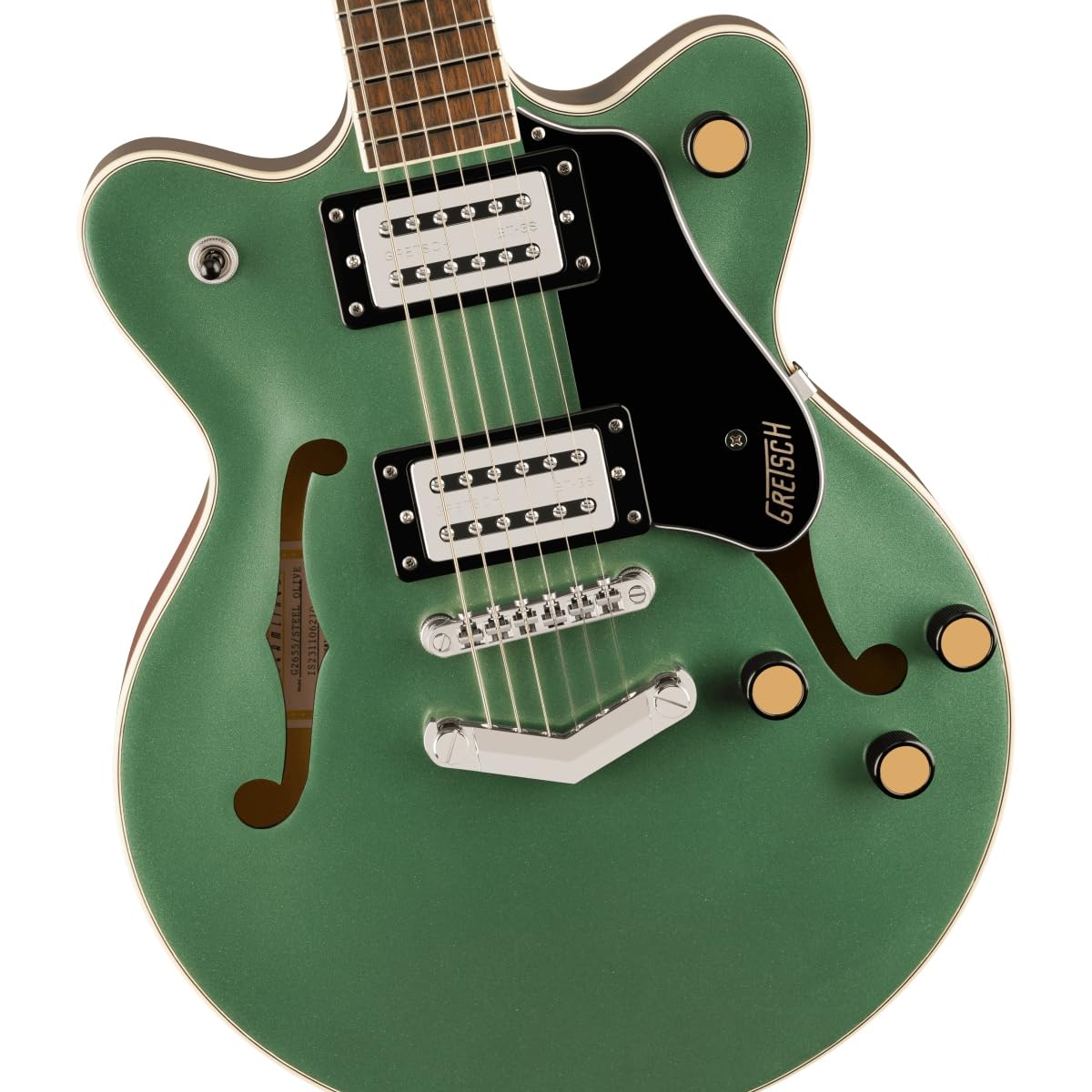 Gretsch G2655 Streamliner Center Block Jr Double-Cut V-Stoptail Steel Olive - Chitarra semiacustica