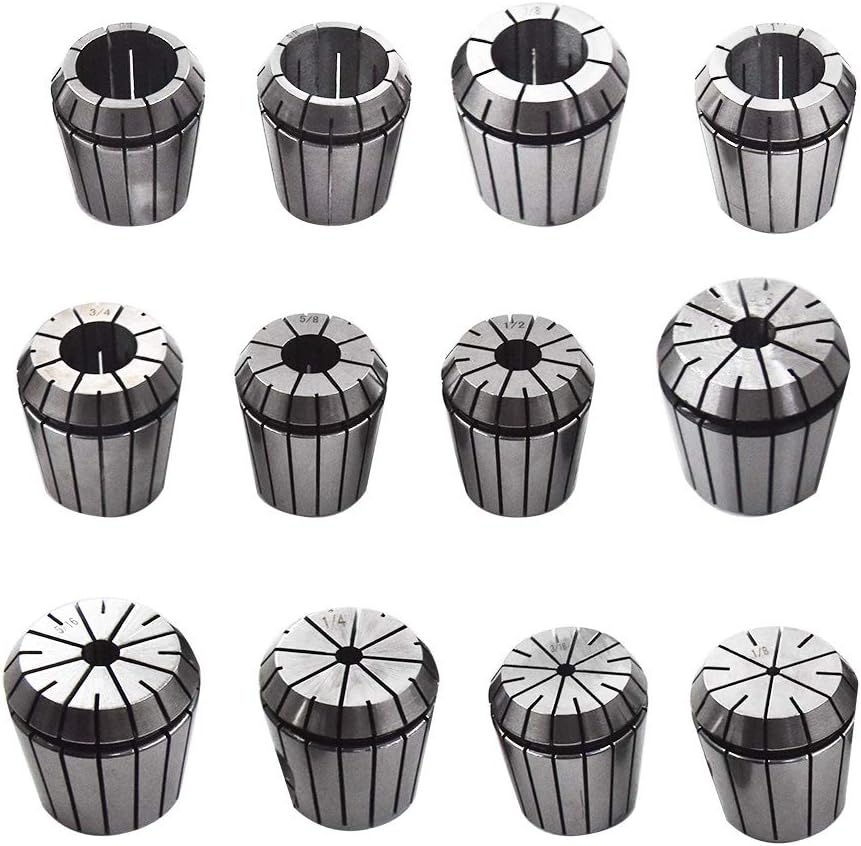 Greatest Product 12Pcs ER40 Collets Common Size 1/8 3/16 1/4 5/16 3/8 1/2 5/8 3/4 1 1-1/16 1-1/8 🛒 Flash Sale 12Pcs ER40 Collets Common Size 1/8 3/16 1/4 5/16 3/8 1/2 5/8 3/4 1 1-1/16 1-1/8