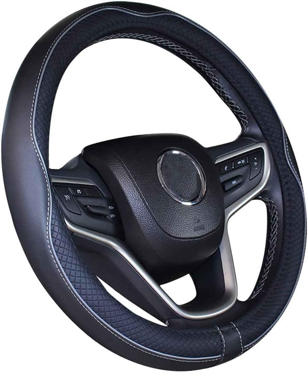 GCSERHUI Car Steering Wheel Cover for Opel Olympia Ascona Calibra Vectra Zafira Anti Slip, Breathable Vehicle Protector Segmented Auto Accessories,normal-White