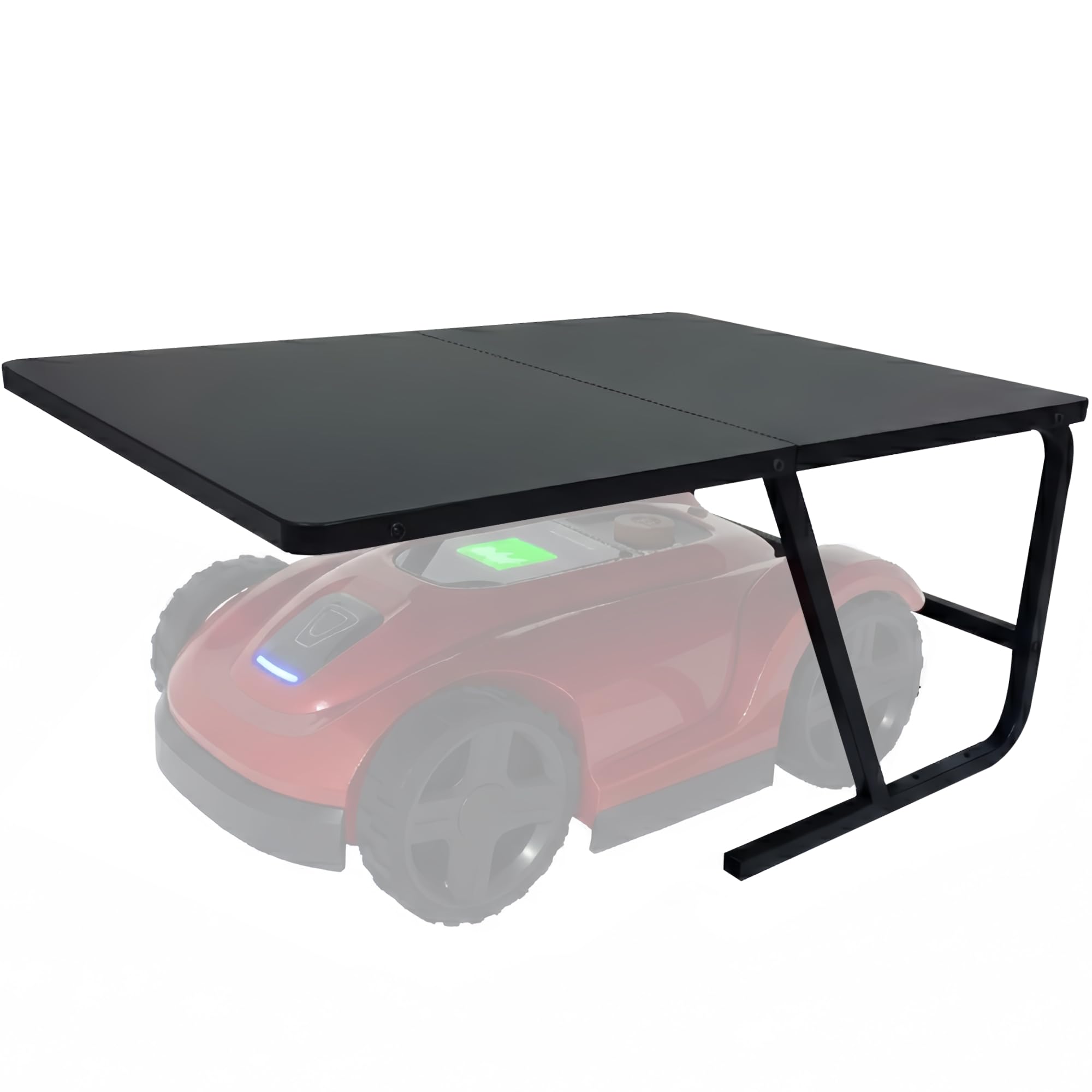 Mähroboter Garage Rasenmäher Roboter Garage - 80x54x45cm Metall Mährobotergarage für Schatten und Regenschutz - Schwarz