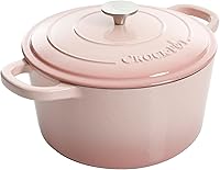 Vista 9 de Crock-Pot Artisan - Horno holandés redondo de hierro fundido esmaltado, 7 cuartos de galón, color verde pistacho