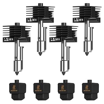 4 PCS for Bambu Lab H2D/H2S/H2C 0.4mm Nozzle Hardened Steel Quick Swap