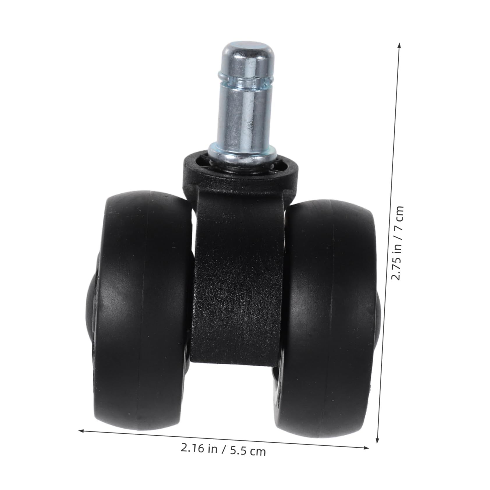 PartyKindom 5 Ruedas Giratorias Tpr para Sillas de Oficina y Gaming, Silenciosas, Doble Cojinete, Fácil Instalación y Resistentes para Muebles y Suelos de Baldosas