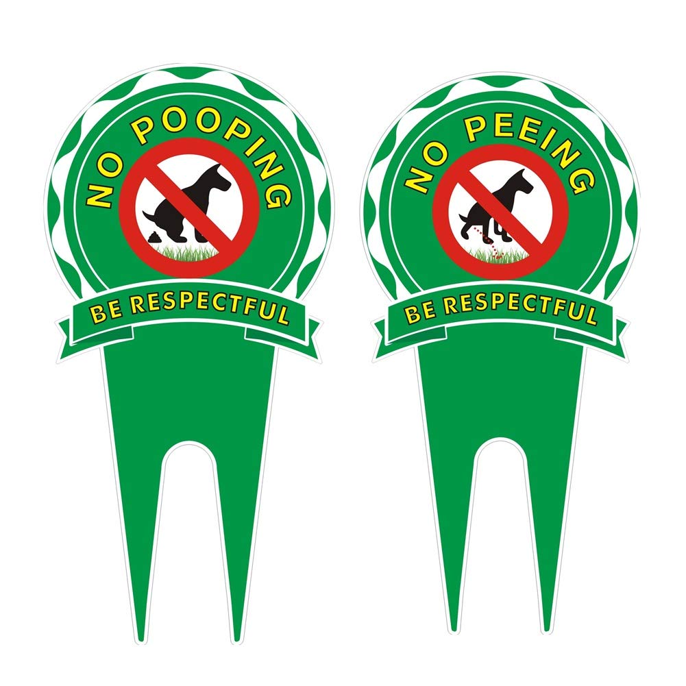 Buy Gbateri 2 Pack Double Sided No Pooping Dog Signs with Stake No
