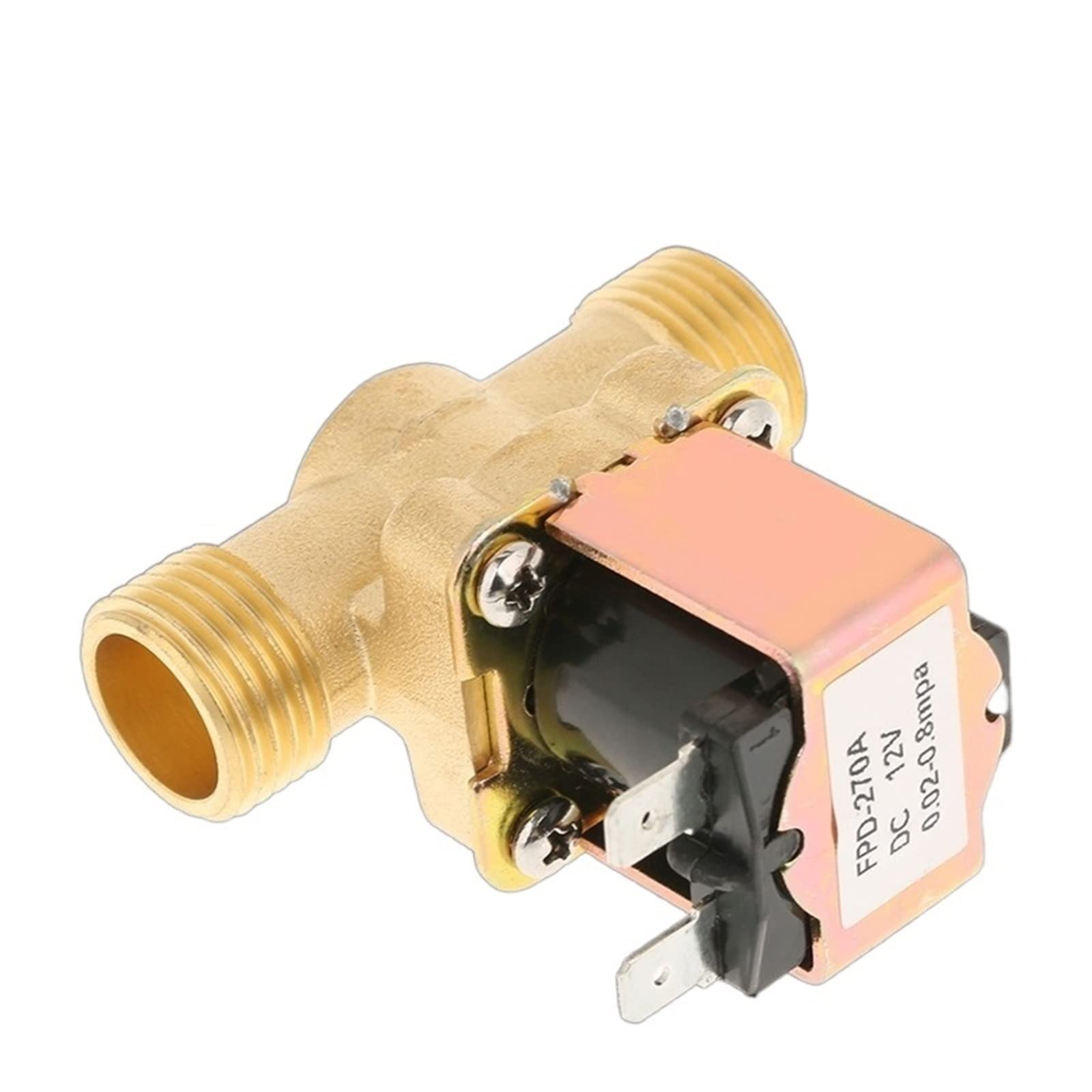 HDPHCRIUN 1/2#39;#39; DC12V Solenoid Valve Solid Brass Normally Closed Electric Solar Water Heater 1Pcs
