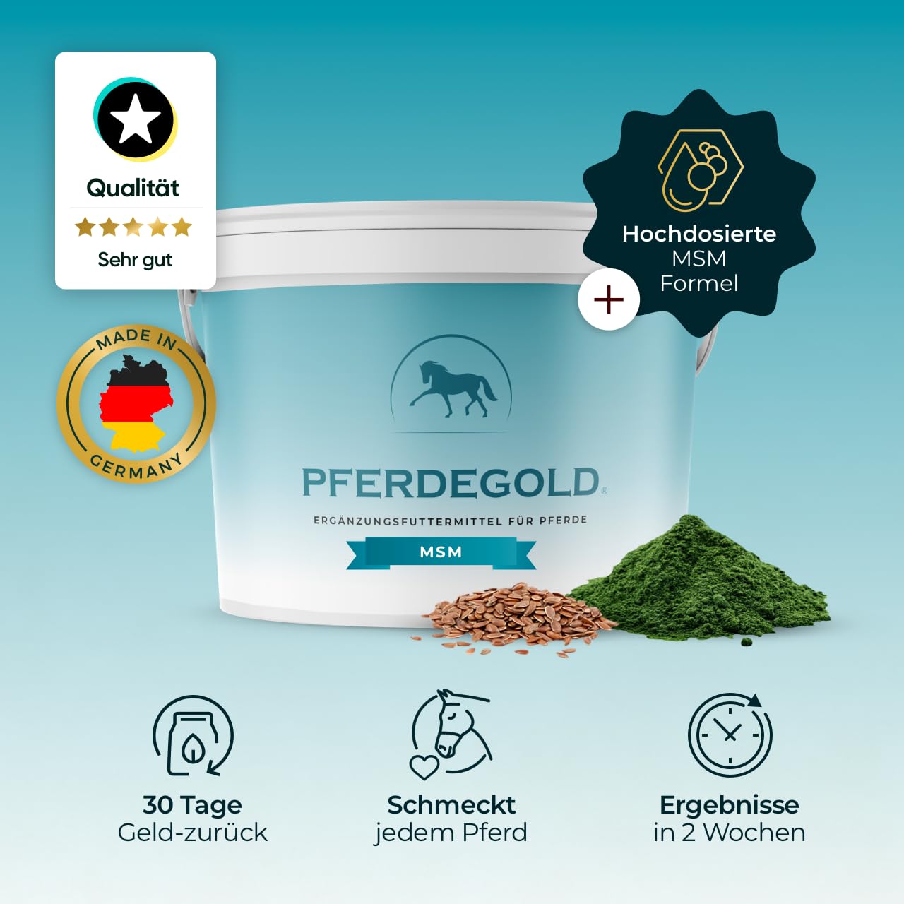 MSM 1,5kg - Pferde Pellets mit MSM & Omega 3