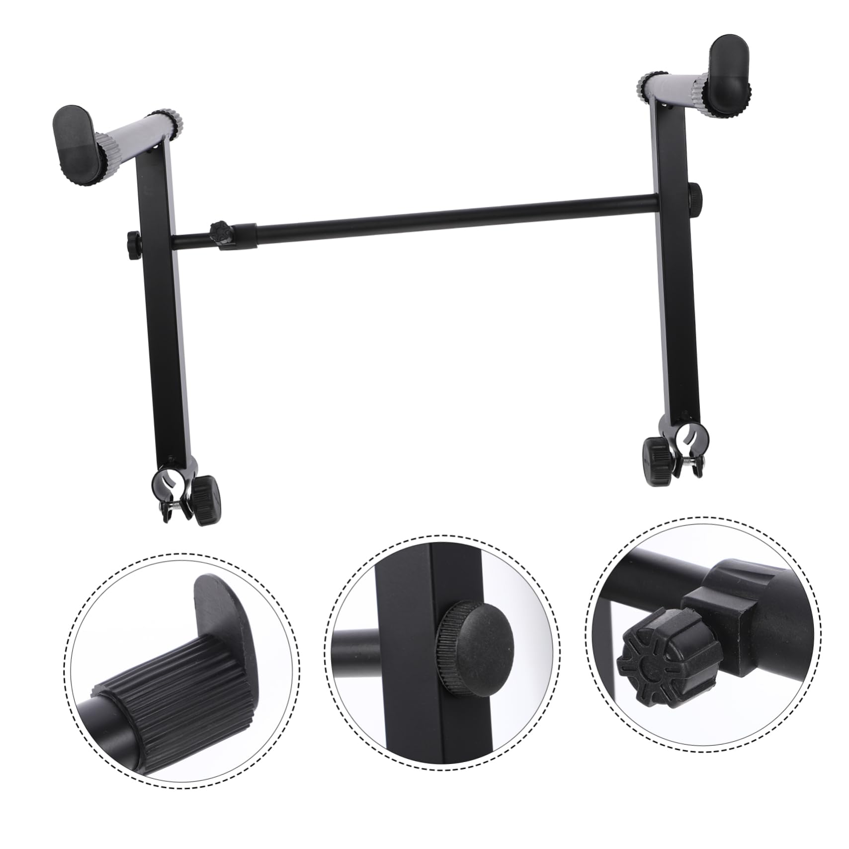 Supporto Per Tastiera Regolabile in Larghezza Doppio Tubo, Altezza 47-71 Cm, Pieghevole e Facile Da Montare, Adatto a Tastiere Elettroniche e Organi, Uso Domestico e Concerti