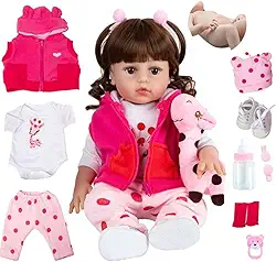 Boneca Bebê Reborn Girafinha 48cm Acessorios Presente