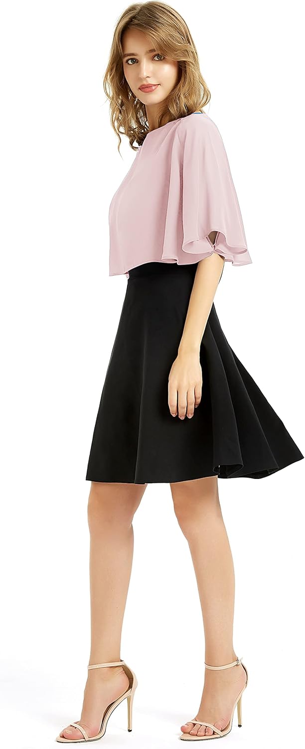 Women's Soft Chiffon Shawl Wraps Shrug for Evening Dress Wedding Cape Bolero Flapper Cover Up - Image 2