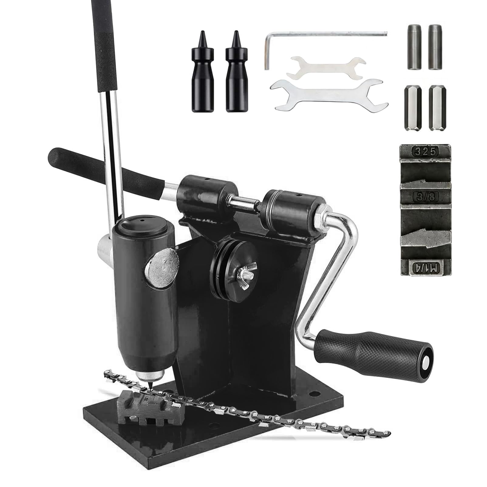 Separador de cadena 2 en 1 y remache para motosierras | Herramienta profesional para romper, conectar y reparar cadenas de sierra, remachadora para cadenas de sierra
