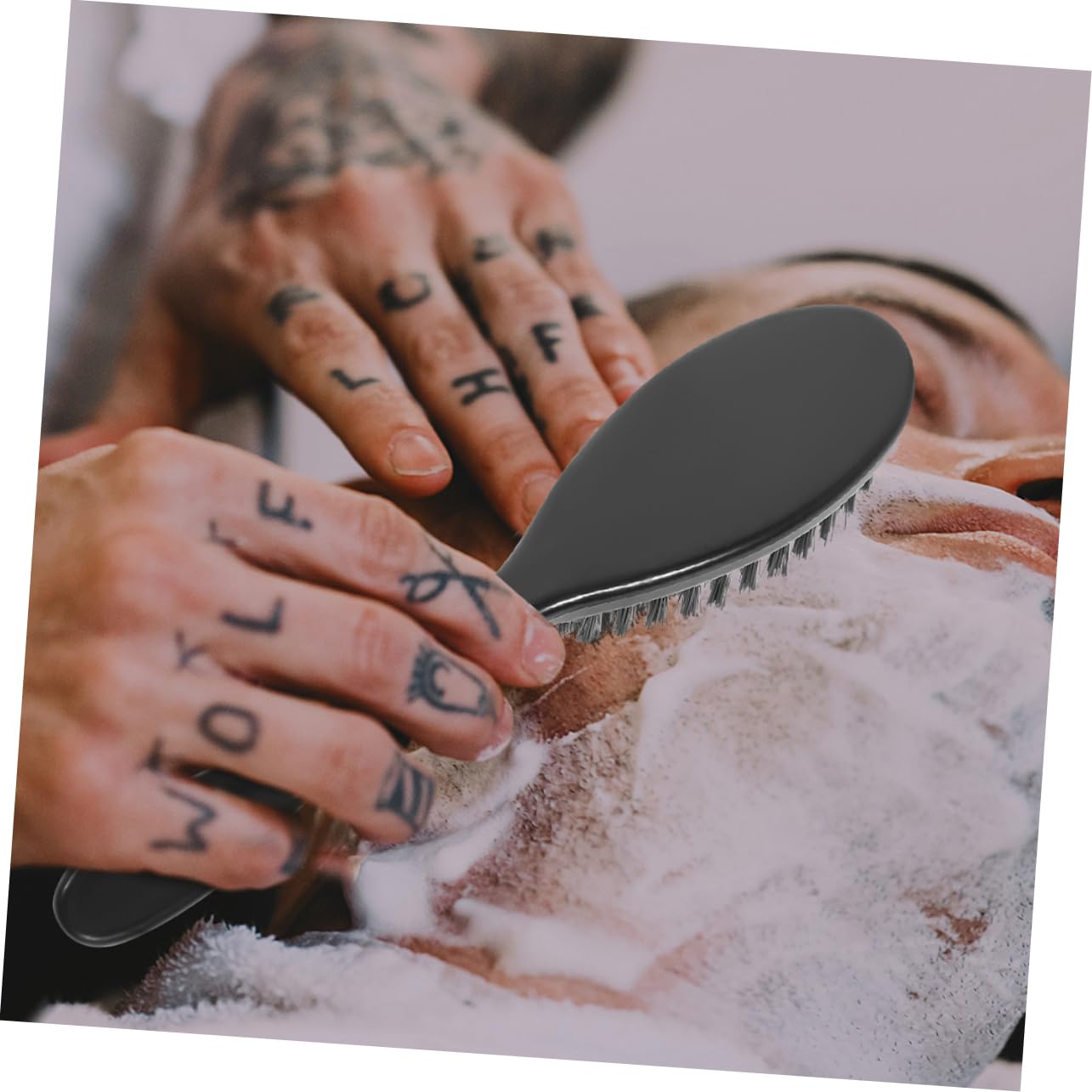 8pcs Men Beard Grooming Brush Set Professional Barber Brush for Beard Cleaning and Styling Soft Face for Male Grooming for Home and Salon Use