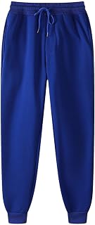 Baggy Sweatpants Men Casual Joggers Cargo Sweatpants for Men Solid Color Sports Track Pants with Drawstring and Pocket