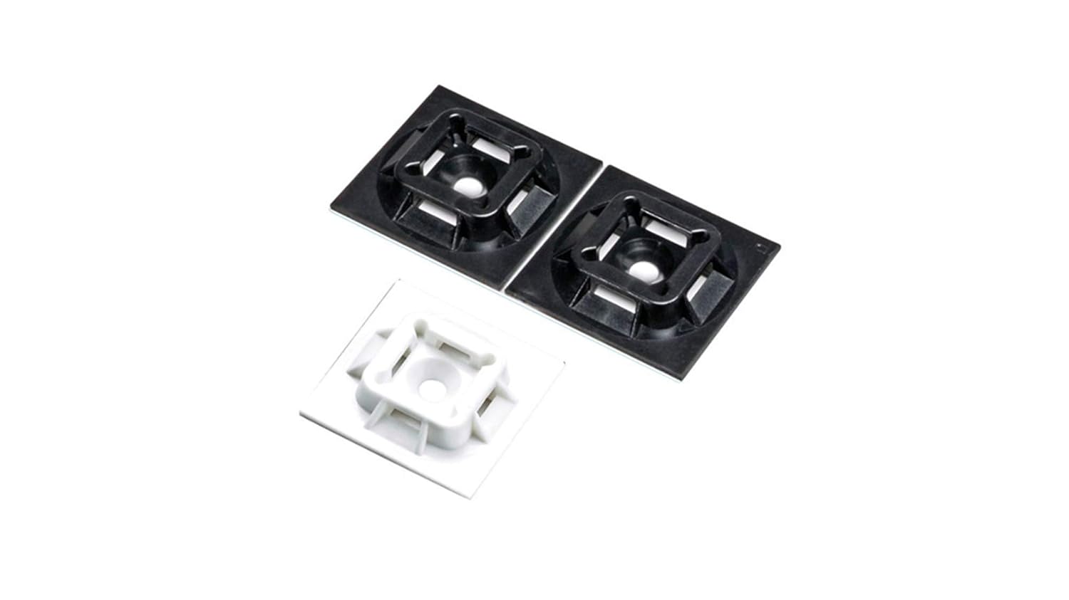 Panduit ABM100-A-D20 Cable Tie Mount, Adhesive Backed, 4-Way, Nylon 6.6, Black (500-Pack)