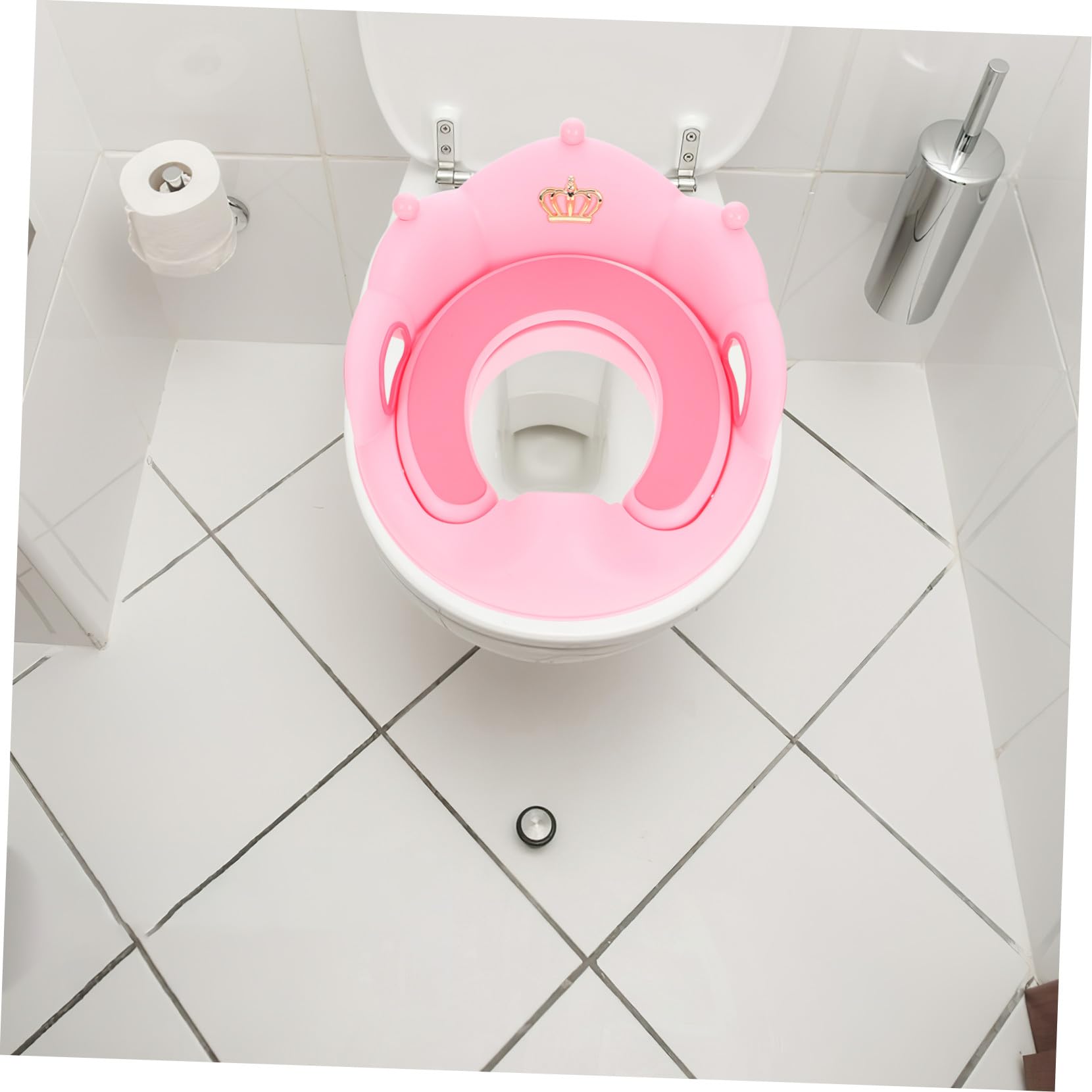 Toilettensitzaufsatz für Babys und Kleinkinder mit Abnehmbarem Weichem Sitzkissen und Stabilem Griff Rosa Töpfchen für Jungen und Mädchen Komfortabel und Leicht zu Reinigen
