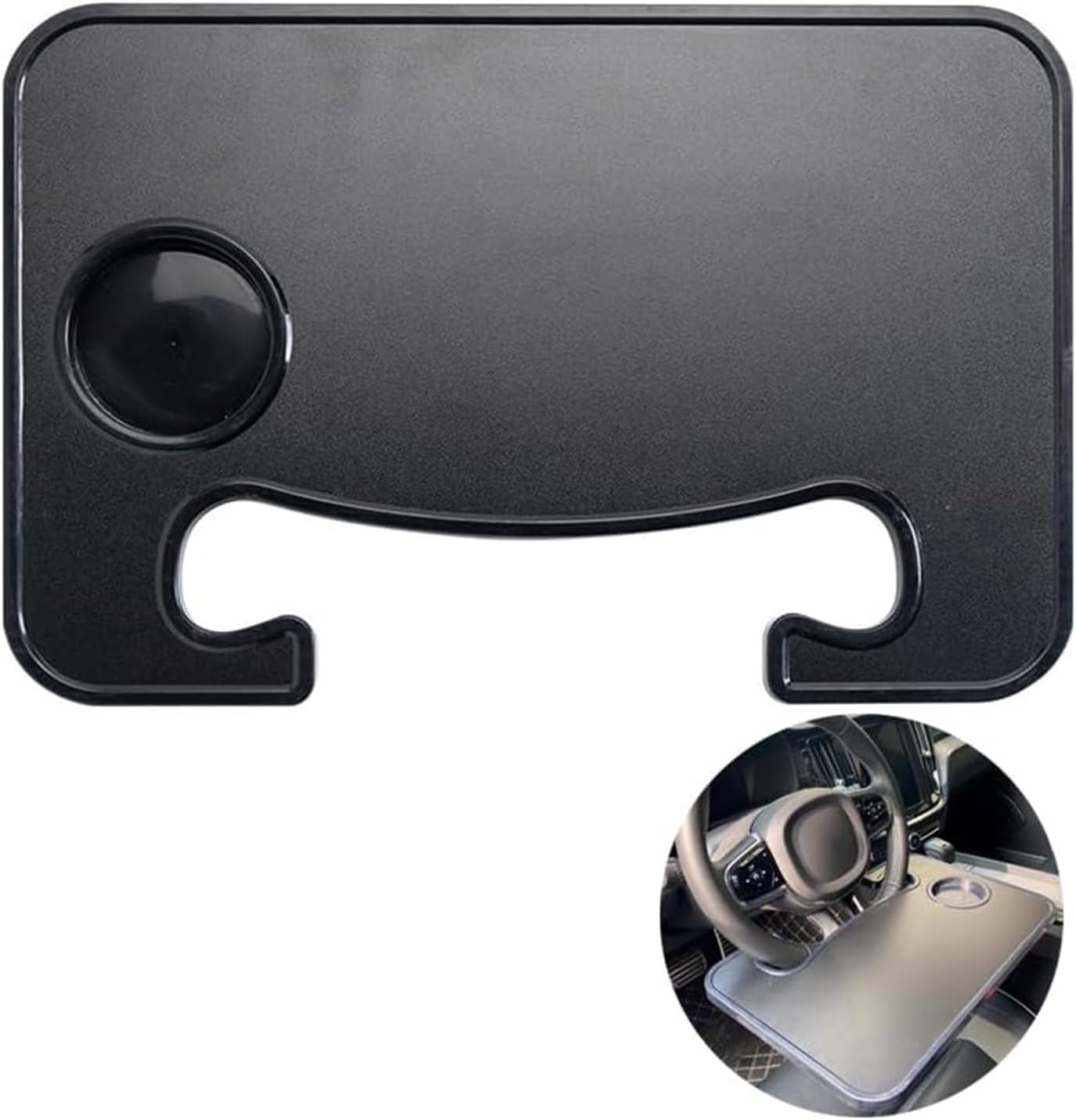 Car Steering Wheel Tray for Hyundai i10 i20 i30 i40 ix20 ix25 ix35 ix55 HB20 Car Food Tray Car Steering Wheel Desk Multipurpose Travel Accessories,Black
