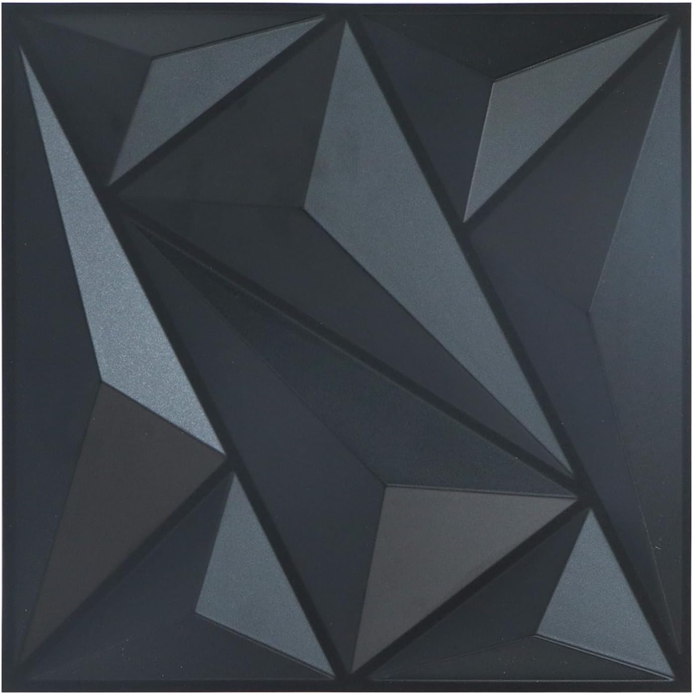 3D Wall Panel Diamond for Interior Wall Decor,Waterproof, Heat Resistant PVC Wall Panel 19.6''x19.6'' Diamond Accent Panels for Living Gaming Room, Bedroom, Office, 12 Pack (Blue)