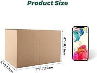 Vista 4 de Mat Board Center, 7x5x4 Inches Shipping Boxes for Mailing Moving Packaging, 25 Pack Corrugated Cardboard Boxes for Small Business, Kraft
