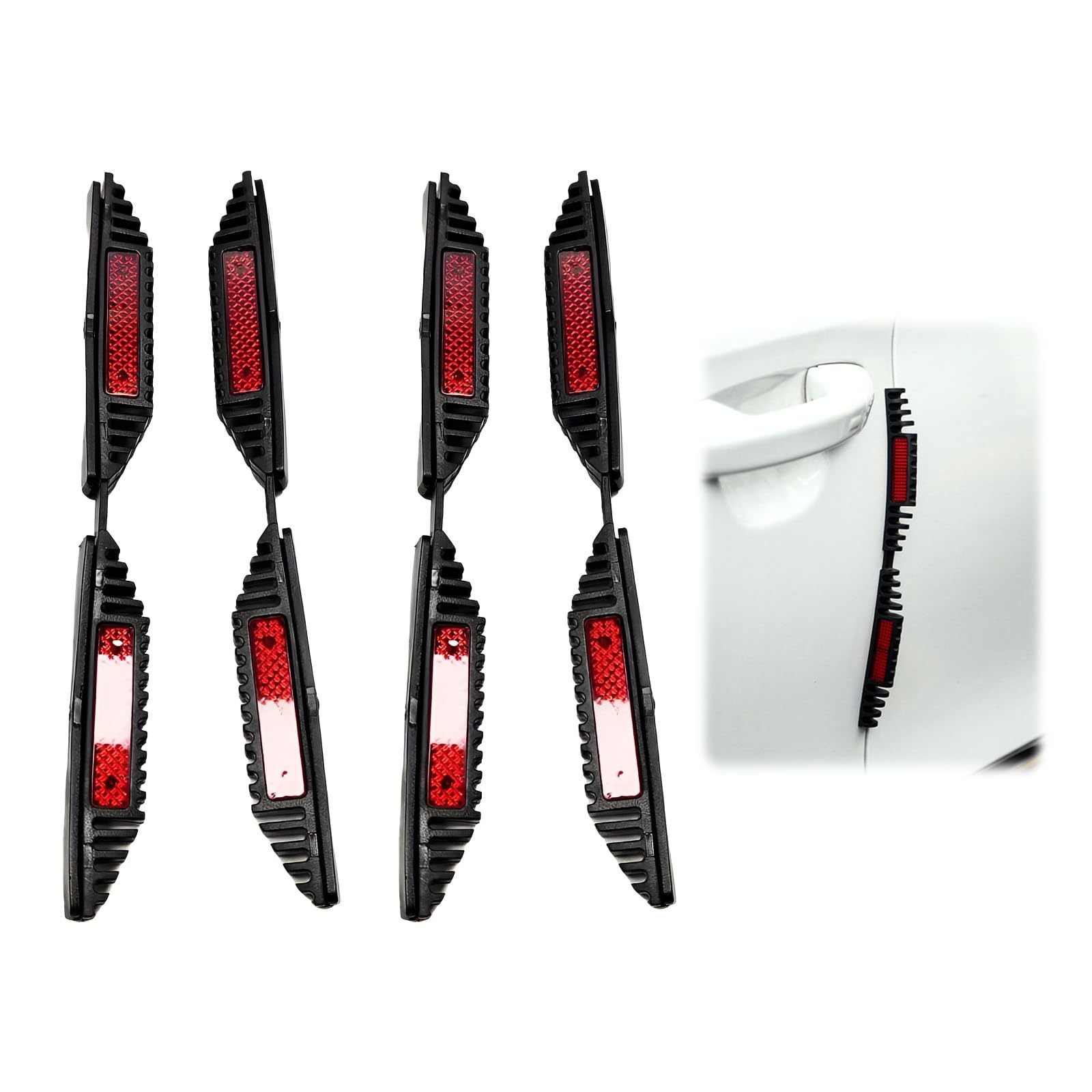 4 Pezzi Paracolpi Portiere Auto, Protezioni per Bordi Della Porta Dell'auto, Protezioni Riflettenti per Porte Auto,Proteggi Portiere Auto con Catarifrangenti,Universale Paracolpi (21.5x2 cm)