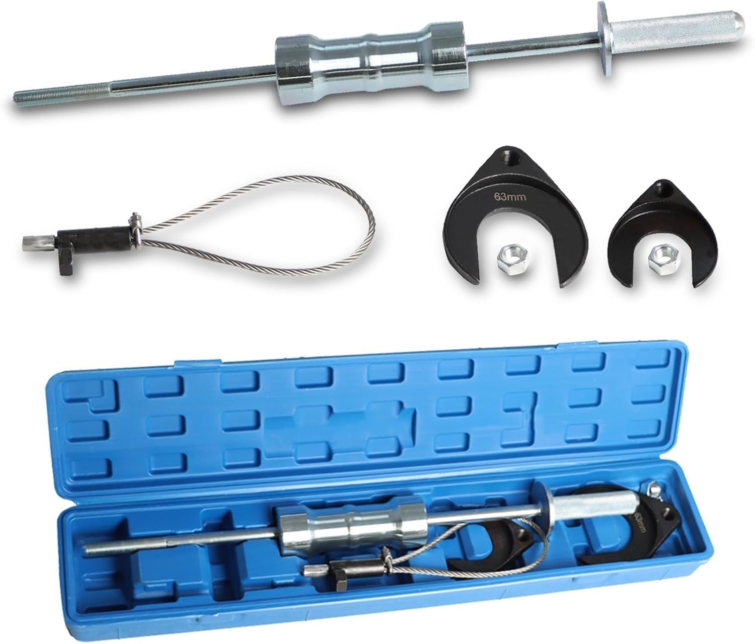 ( incomplete) Inner CV Joint Puller Slide Hammer Front Wheel Drive Axle Half Shaft Removal Tool Kit Heavy Duty Slide Hammer 48mm 63mm CV Joint Fork Adapter Attachments, CV Axle Removal Tool 10 Pounds