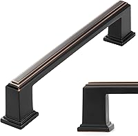 Vista 11 de KOOFIZO - Paquete de 10 tiradores de gabinete de cocina de latón antiguo de 3-3/4 pulgadas, manijas vintage de gabinete de latón, herrajes