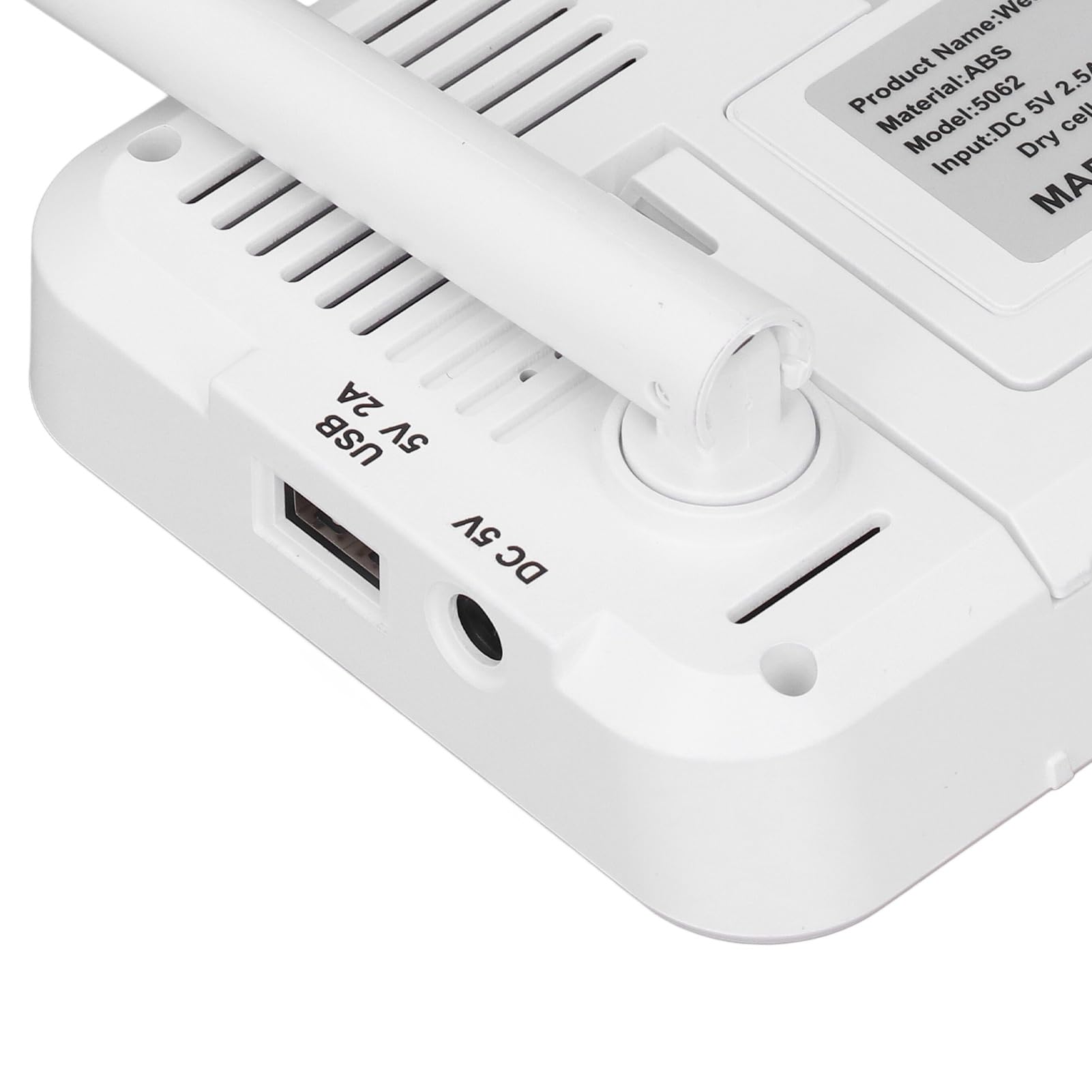 Temperatura y Humedad Interior y Exterior Fáciles de Leer, Alertas Personalizables, Hora, Fecha, Alarma, Repetición de Alarma, Fase Lunar, Presión Barométrica, índice de (Enchufe