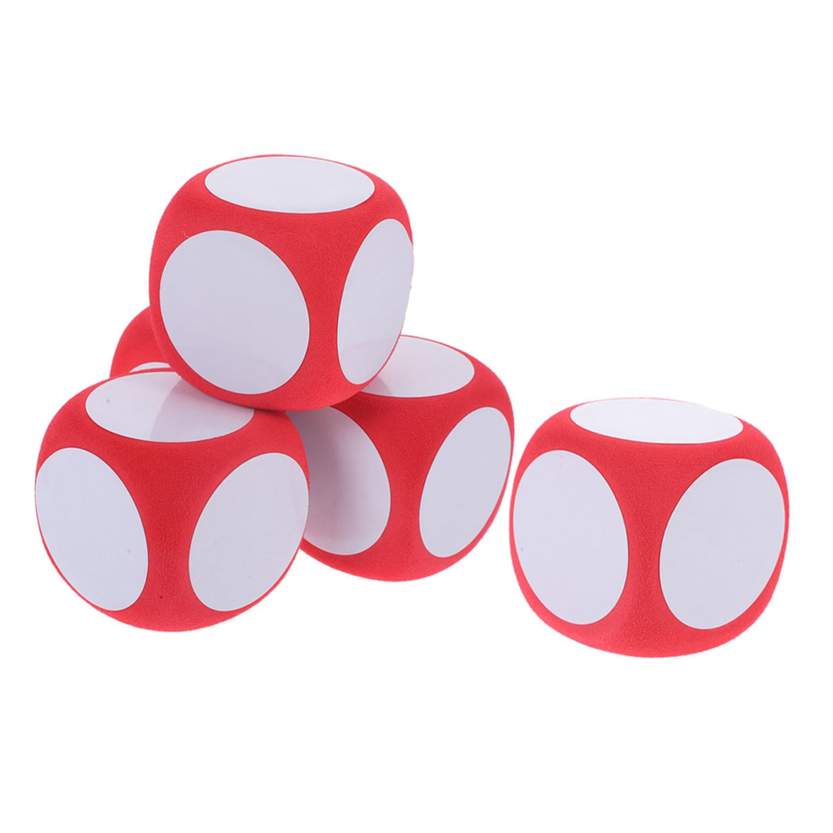 GALPADA 20 Piezas Dados de Espuma Redondeados DIY Dados Borrables para Fiesta y Aula Creativos para Pintar y Enseñar