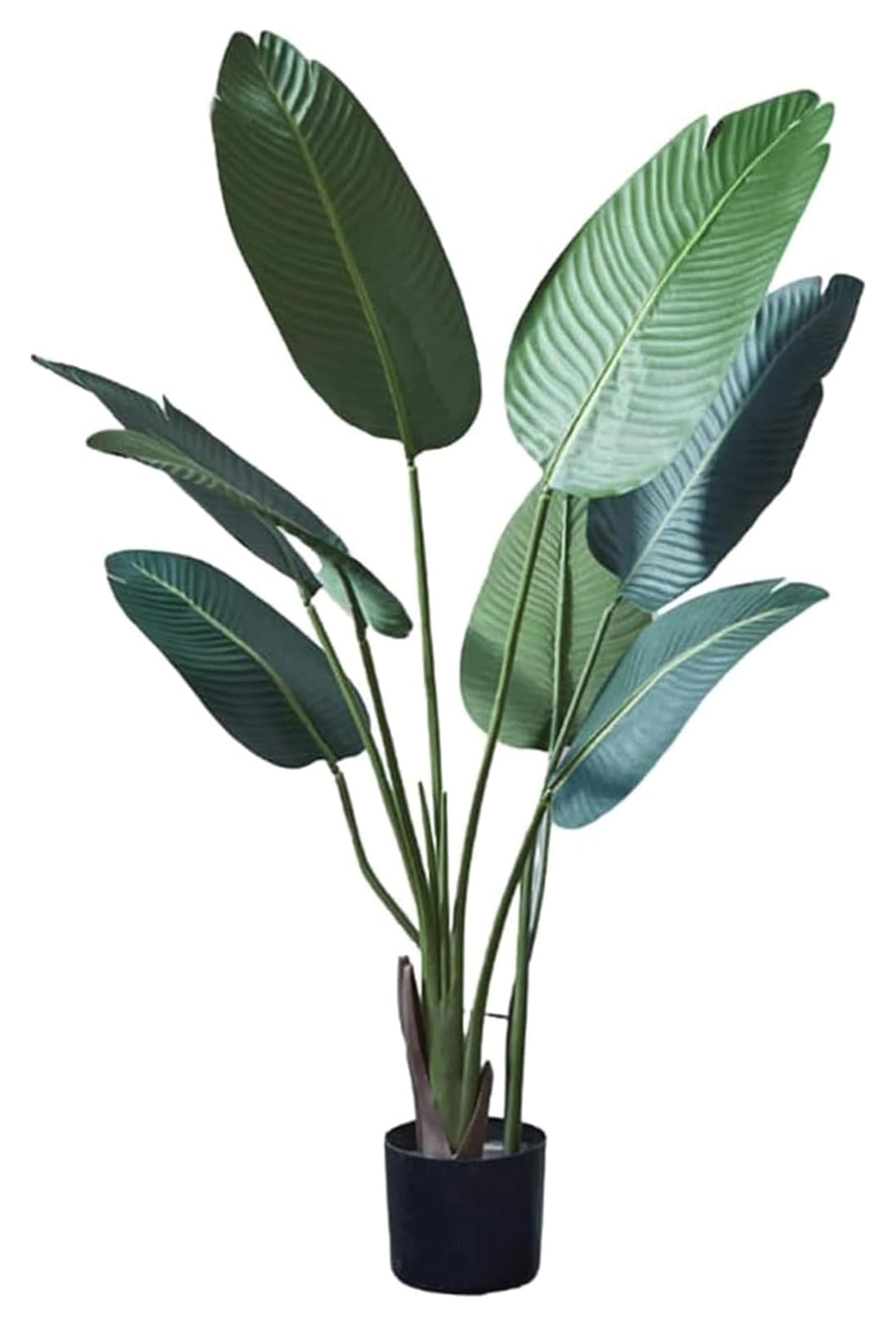 SWENEEN Indoor Fake Greenery Plant Tree With 8 Leaves 120Cm/3.9Ft Fake Tree In Pot For Indoor And Outdoor Simulation Tree Artificial Tree,