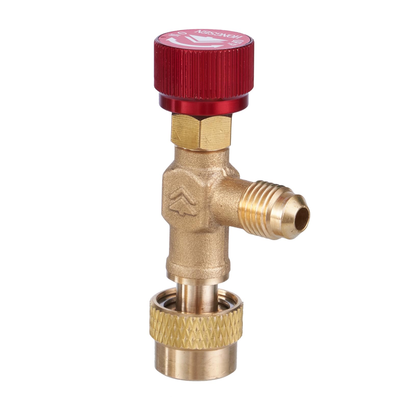 HONGSEN Low Loss Fittings HVAC Tools,HS-1224, Mini Split Air Conditioner Manifold, Refrigerant Charging Valve Compatible with R22 Refrigerant for Home AC