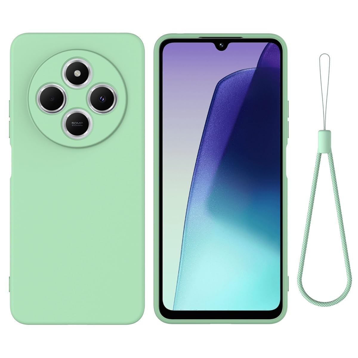 Coque Xiaomi Poco M7 5G étui protection fine anti-rayures antichoc vert - 8