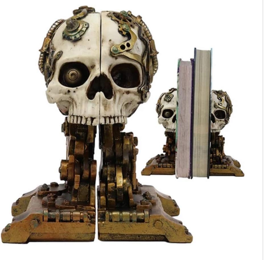 Pacific Trading Steampunk Skull Bookend