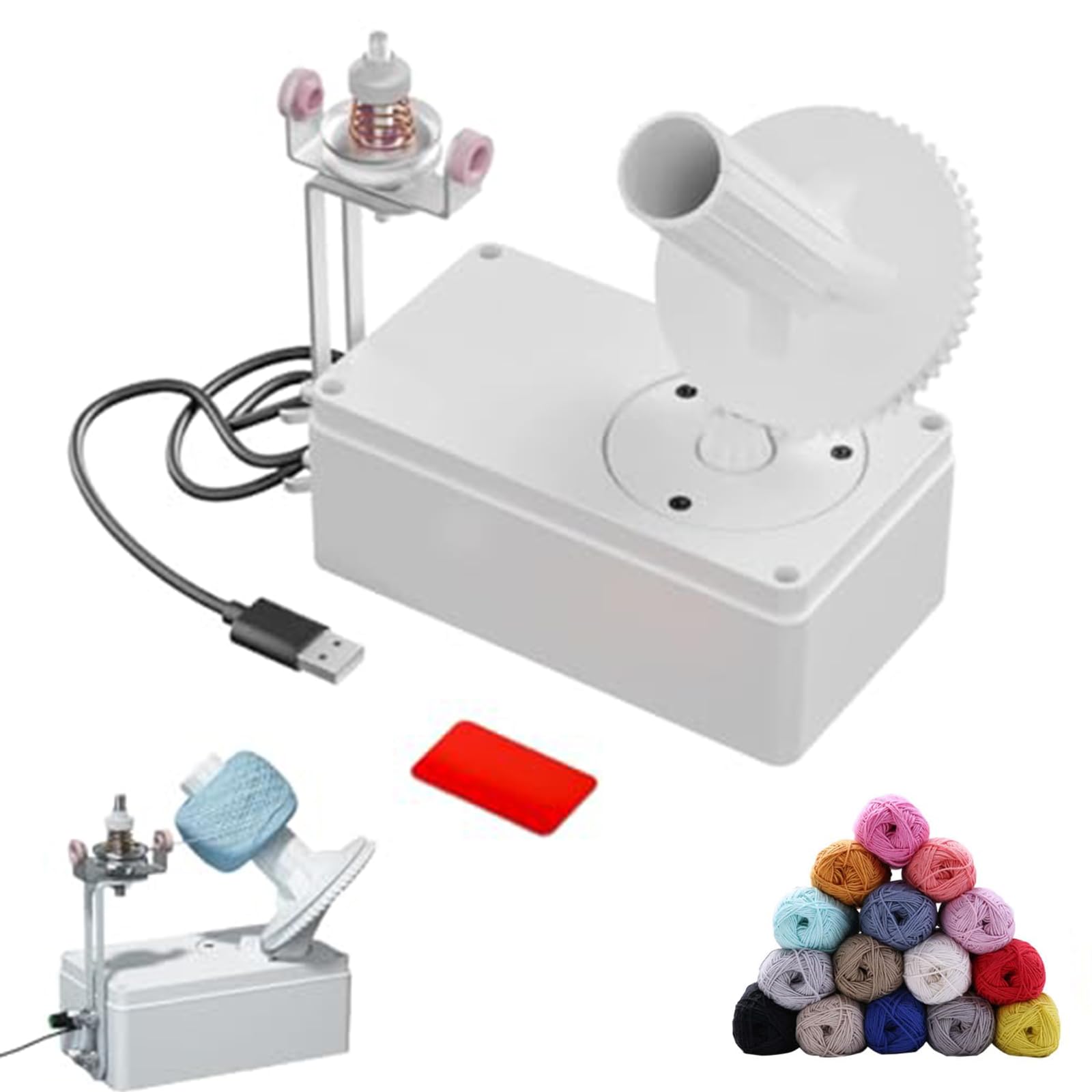 YXYLJOZ Electric Yarn Winder with Stepless Speed, Automatic Compact Yarn Ball Winder, Lightweight for Crocheting Knitting Enthusiasts Upgrade High Speed (Upgrade)