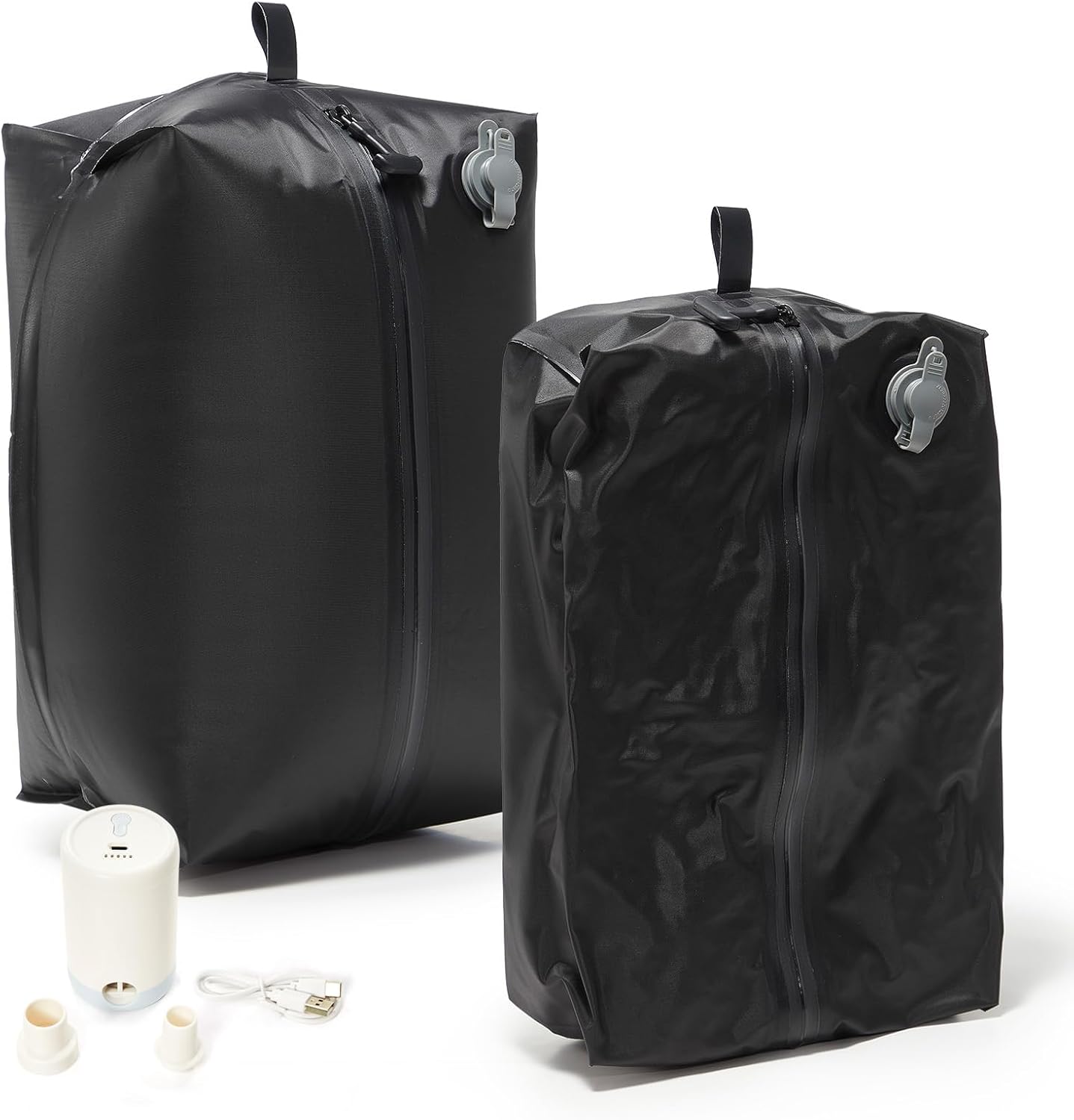 BOXSAM Vacuum Travel Backpack with Pump – 40x20x25cm (Ryanair Cabin), C-black, Daypack