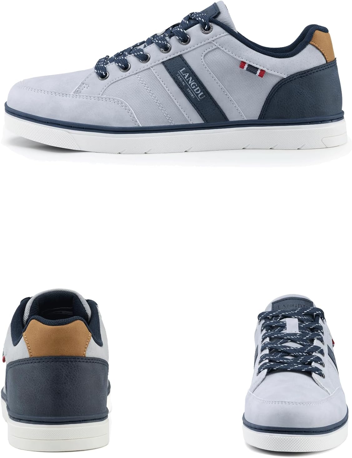 LANGDU Men's Casual Shoes, Trainers, Walking Shoes, Lightweight, Breathable Sports Shoes, Trainers, Size 41-46 EU - Image 2