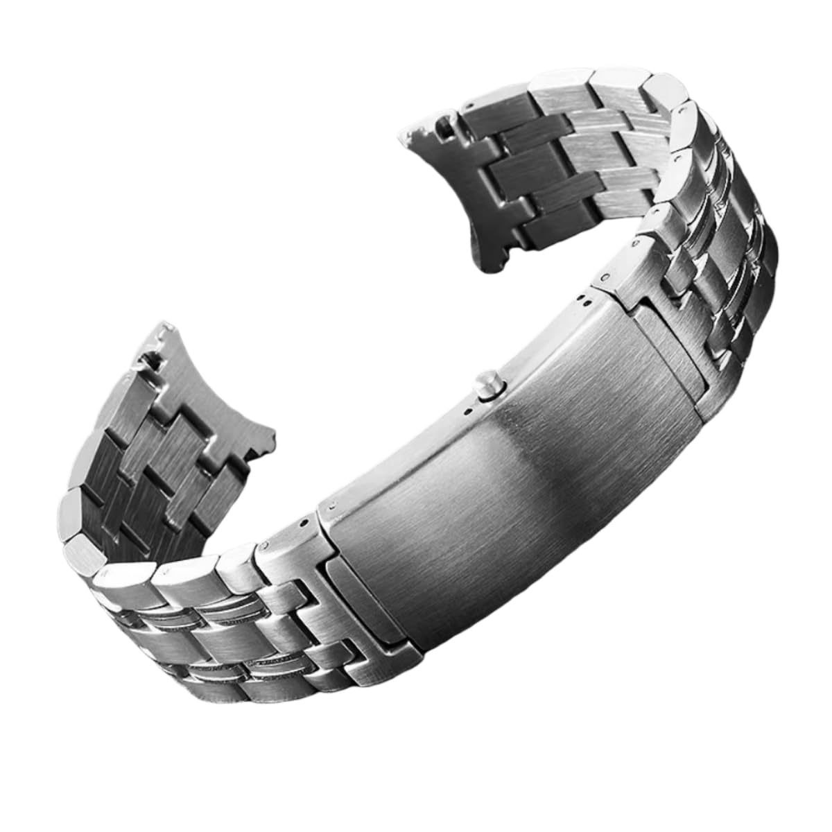 Bransoleta Stal Nierdzewna Zakrzywiona, Pasek Metalowy Zapięcie Frezowane 20mm 22mm, Masywny Zamiennik dla Omega Seamaster-C 22mm