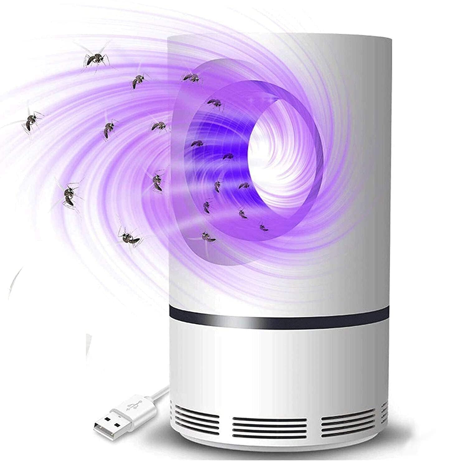 MAKE A WISH Mosquito Killer Lamp for Home International Eco Friendly Bug Zapper Electric Mosquito Lamp Dual Mosquito Zapper Lamp Indoor Insect Trap Portable Killer Catcher Trap Machine (White)