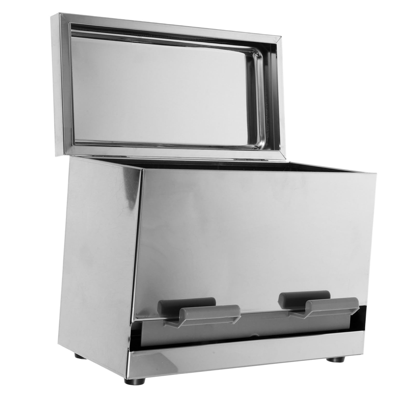 Ciieeo Multifunktionaler Edelstahl Strohhalmhalter und Essstäbchenhalter mit Deckel Automatische Druckfunktion Große Kapazität für Zuhause und Restaurant