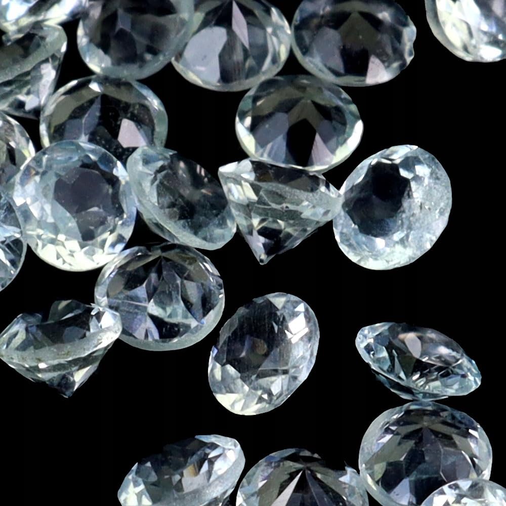 Akwamaryny kamienie naturalne 38 sztuk IF-VVS 4.15ct